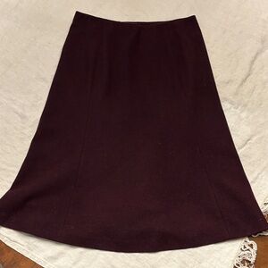 Wool blend Uniqlo Women's A-Line Skirt in Deep Plum